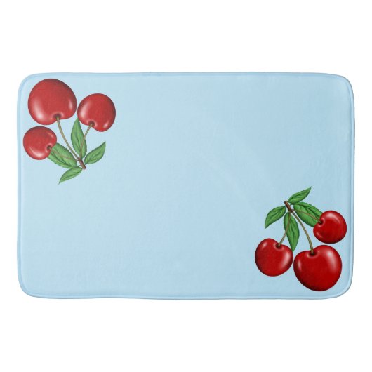 Red Cherry Cherries Design Customizable Badmat (Voorkant)