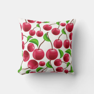 Red Cherry Cherry Print Sierkussen