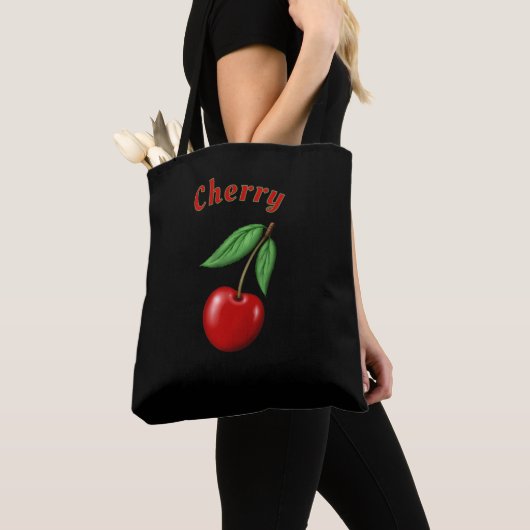 Red Cherry Design gepersonaliseerd Tote Bag (Dichtbij)
