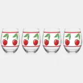 Red Cherry Design Wijnglas Zonder Voet (Rechts)