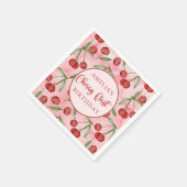 Red Cherry eerste verjaardag Paper Napkin Servet (Hoek)