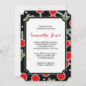 Red Cherry en Star Retro Afgesneden Vrijgezellenfe Kaart (Voorkant)