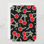 Red Cherry en Star Retro Die-cut Birthday Party Kaart (Achterkant)