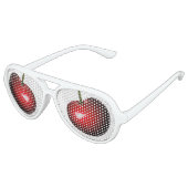 Red Cherry Eyes Grappige Party Zonnebril (Gekanteld)