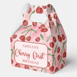 Red Cherry First Birthday Favoriete Boxen Bedankdoosjes