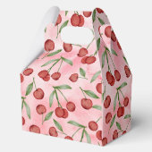 Red Cherry First Birthday Favoriete Boxen Bedankdoosjes (Achterkant)