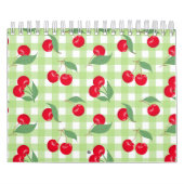 Red Cherry Fruit Green lekt pastel Lumberjack Kalender (Hoes)