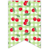 Red Cherry Fruit Green lekt pastel Lumberjack Vlaggetjes (Tweede vlag)