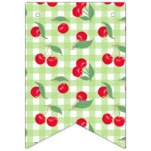 Red Cherry Fruit Green lekt pastel Lumberjack Vlaggetjes (Derde vlag)