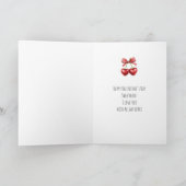 Red Cherry Heart Envelope Valentine's Day Kaart (Binnen)