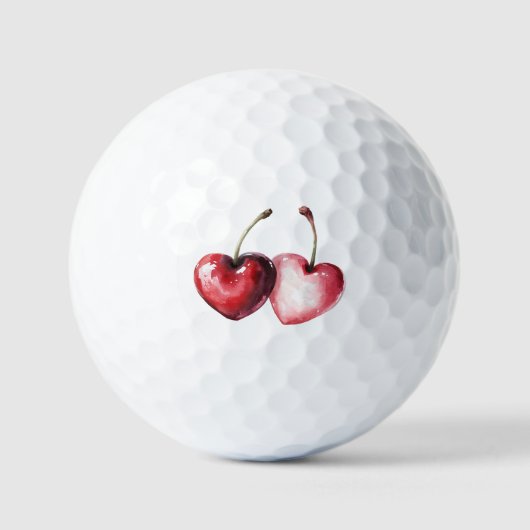 Red Cherry Hearts Golfballen (Voorkant)