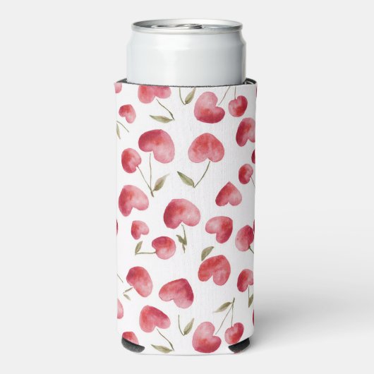Red Cherry Hearts Seltzer Blikjeskoeler (Seltzer Achterkant)