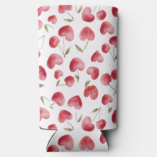 Red Cherry Hearts Seltzer Blikjeskoeler (Achterkant)