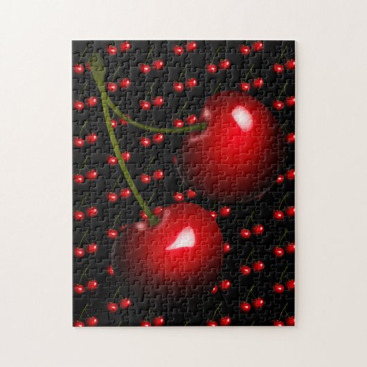 Red Cherry Jigzaag Puzzle - Zoet Legpuzzel (Verticaal)
