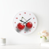 Red Cherry Life als illustratie Decoratief Grote Klok (Huis)