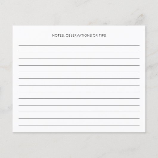 Red Cherry Modern Minimalist Recept Kaart (Achterkant)