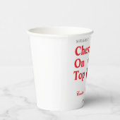 Red Cherry op het hoogste Baby shower Papieren Bekers (Rechts)