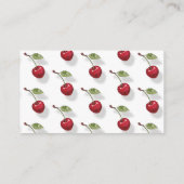 Red Cherry op top Baby shower Luier Raffle Ticket Informatiekaartje (Achterkant)