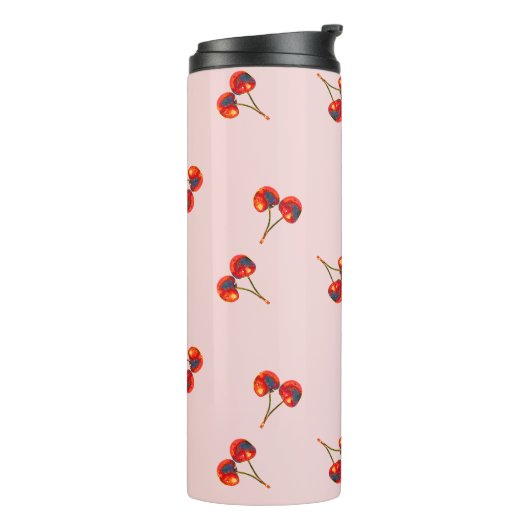 Red Cherry Paint Touch Thermosbeker (Gedraaid links)