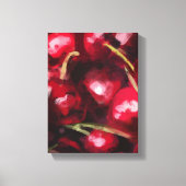 Red Cherry Painting - Still-Life Illustration Canvas Afdruk (Voorkant)
