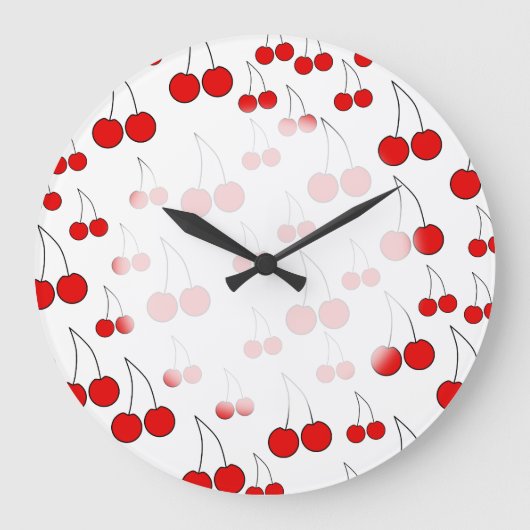Red Cherry Pattern. Grote Klok (Voorkant)