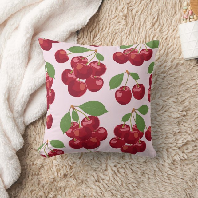 Red Cherry Pattern Square Kussen (Deken)