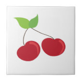 Red Cherry Pattern Tegeltje (Voorkant)