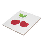 Red Cherry Pattern Tegeltje (Zijkant)
