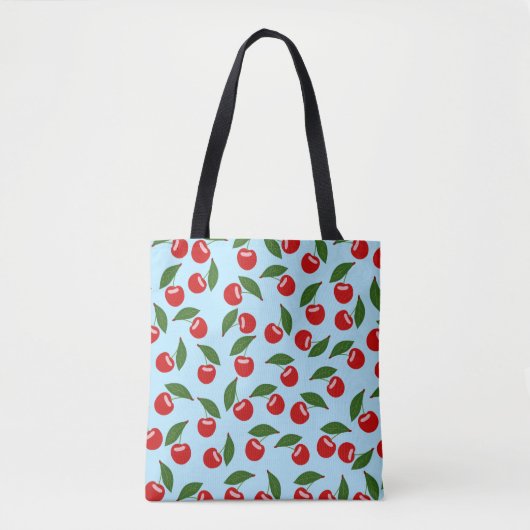 Red Cherry Pattern Tote Bag (Voorkant)