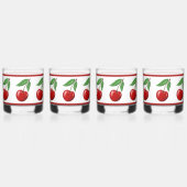 Red Cherry Pattern Whisky Glas (Achterkant)