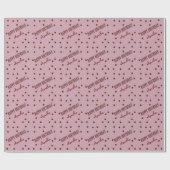 Red Cherry Personalized Party Cadeaupapier (Vlak)