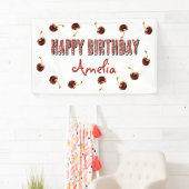 Red Cherry Personalized Party Spandoek (Insitu)