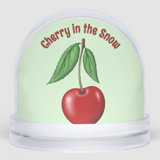Red Cherry Personalized  Sneeuwbol (Voorkant)