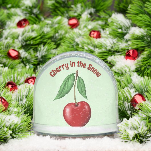 Red Cherry Personalized  Sneeuwbol (Kerstmis)