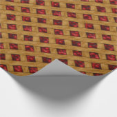 Red Cherry Pie Pattern voor Bakers Cadeaupapier (Hoek)