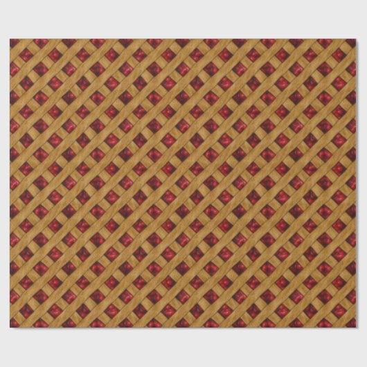 Red Cherry Pie Pattern voor Bakers Cadeaupapier (Vlak)