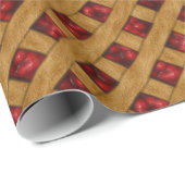 Red Cherry Pie Pattern voor Bakers Cadeaupapier (Rol Hoek)