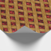 Red Cherry Pie Pattern voor Bakers Cadeaupapier (Hoek)