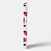 Red Cherry Polka Dots Girly  gepersonaliseerd Case-Mate iPhone Case (Achterkant / Rechts)