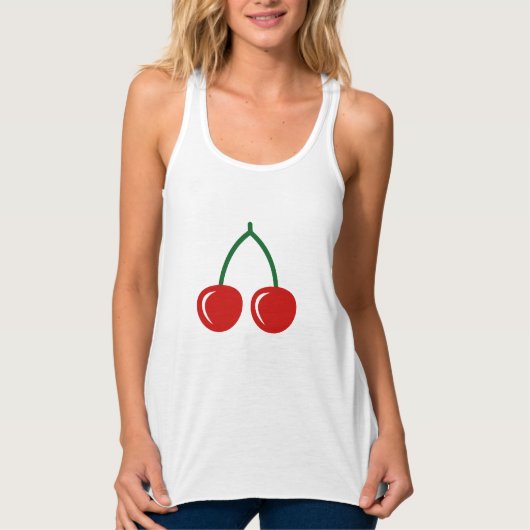 Red cherry Racerback Tanktop voor vrouwen (Voorkant)