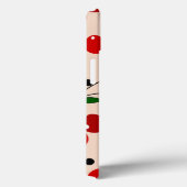 Red Cherry Retro Polka Dots  gepersonaliseerd Case-Mate iPhone Case (Achterkant / Rechts)