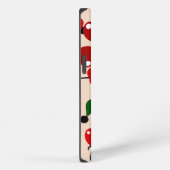 Red Cherry Retro Polka Dots gepersonaliseerd iPhone Hoesje (Rechterkant)