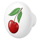 Red Cherry Retro Style Fruit Design Keramische Knop (Rechts)