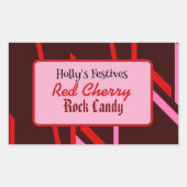 Red cherry rock snoep label (Voorkant)