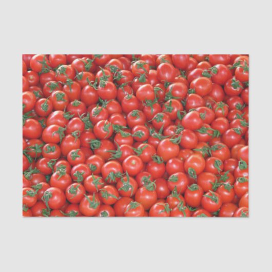 Red Cherry Tomaten Pattern Tissuepapier (Voorkant)