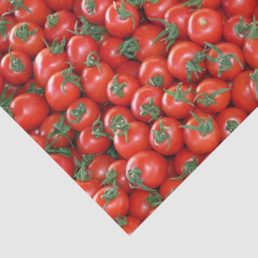 Red Cherry Tomaten Pattern Tissuepapier (Detail)
