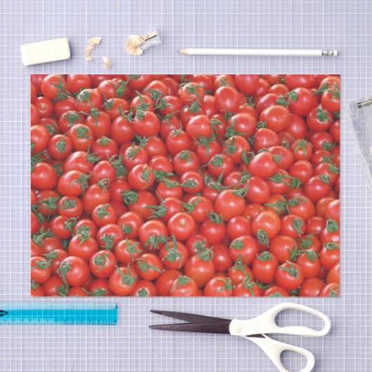 Red Cherry Tomaten Pattern Tissuepapier (Craft)