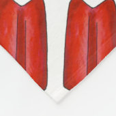 Red Cherry Twin Pop Popsicle Ice Lolly Lollies Fleece Deken (Hoek)