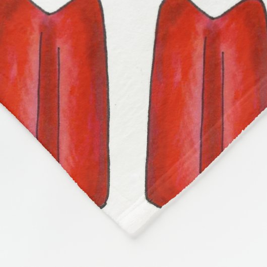 Red Cherry Twin Pop Popsicle Ice Lolly Lollies Fleece Deken (Hoek)