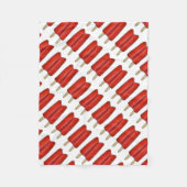 Red Cherry Twin Pop Popsicle Ice Lolly Lollies Fleece Deken (Voorkant)